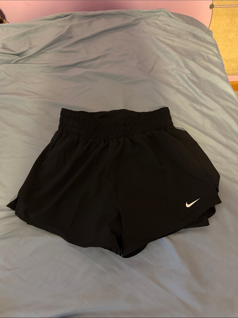 Nike Black Women's Running Shorts with White Swoosh
